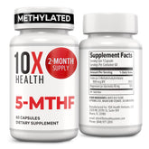 10X Health detalle frontal del envase mostrando etiqueta clara y beneficios