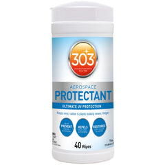 303 Products paquete frontal mostrando 40 toallitas y portabilidad