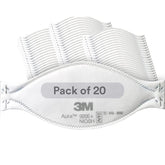 3M Aura 9205 frontal paquete de 20 mostrando empaques y facilidad de reposición