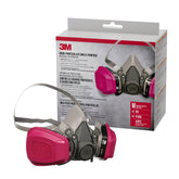 3M mascarilla 65021 vista frontal con filtros para protección cómoda