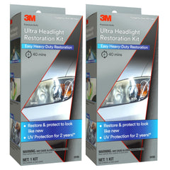 3M kit frontal con caja mostrando el pack doble y componentes para restaurar faros