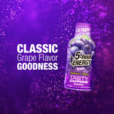 5-hour ENERGY detalle del fluido morado destacando textura y atractivo de sabor