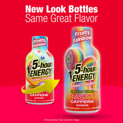 5-hour ENERGY botella individual lista para beber, destacando su formato sellado