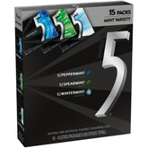 5 Gum frontal del empaque mostrando los tres sabores y conveniencia