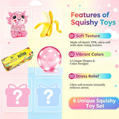 75F squishy siendo apretado en mano para alivio y concentración