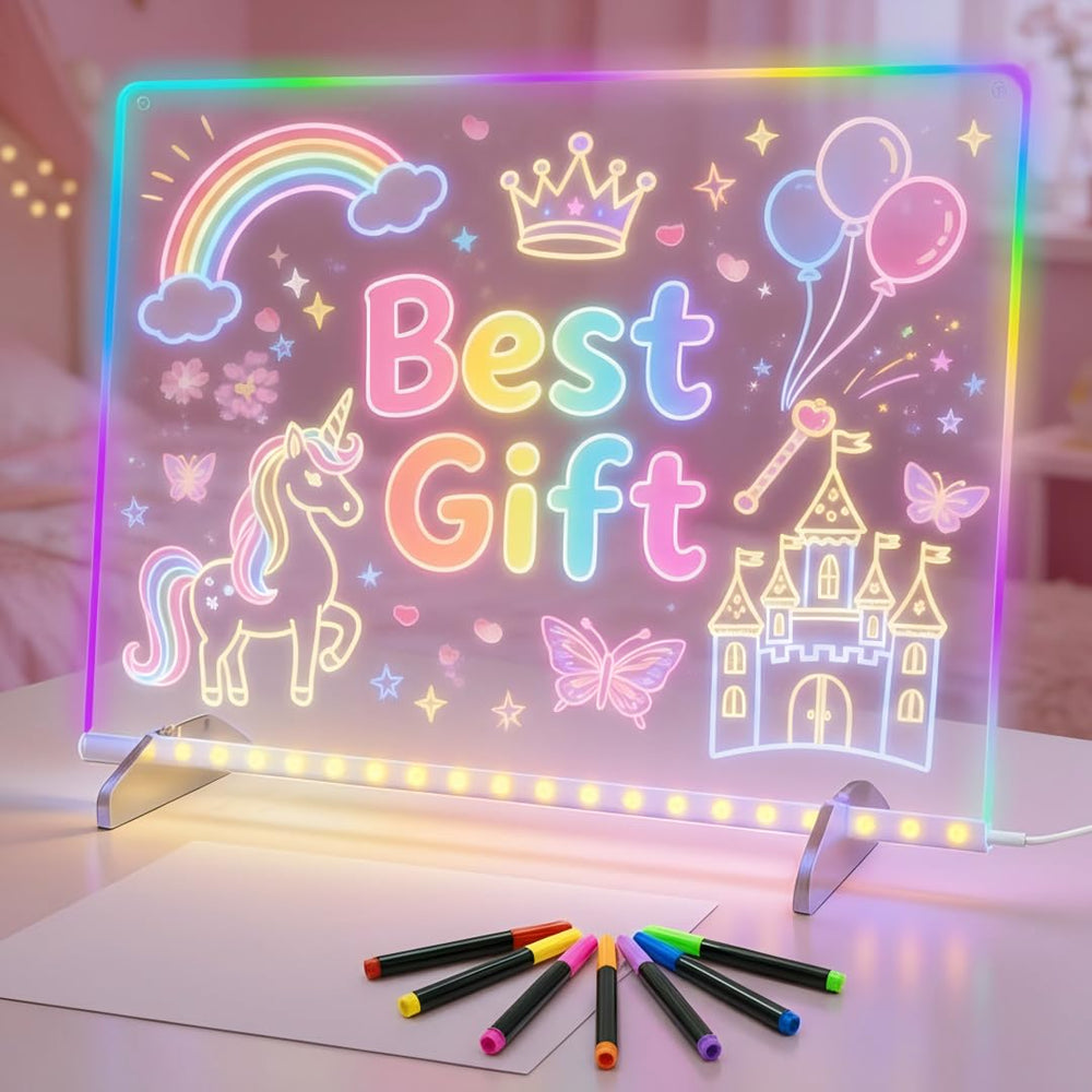 ABCOOL tablero LED frontal mostrando luces y beneficios de exhibición