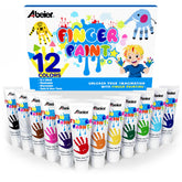 ABEIER frontal del envase con 12 colores y presentación segura para niños