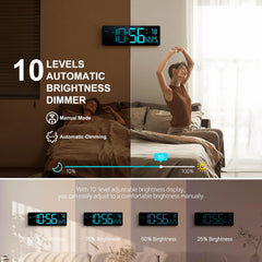 Abovsare reloj instalado en salón mejorando la decoración y visibilidad
