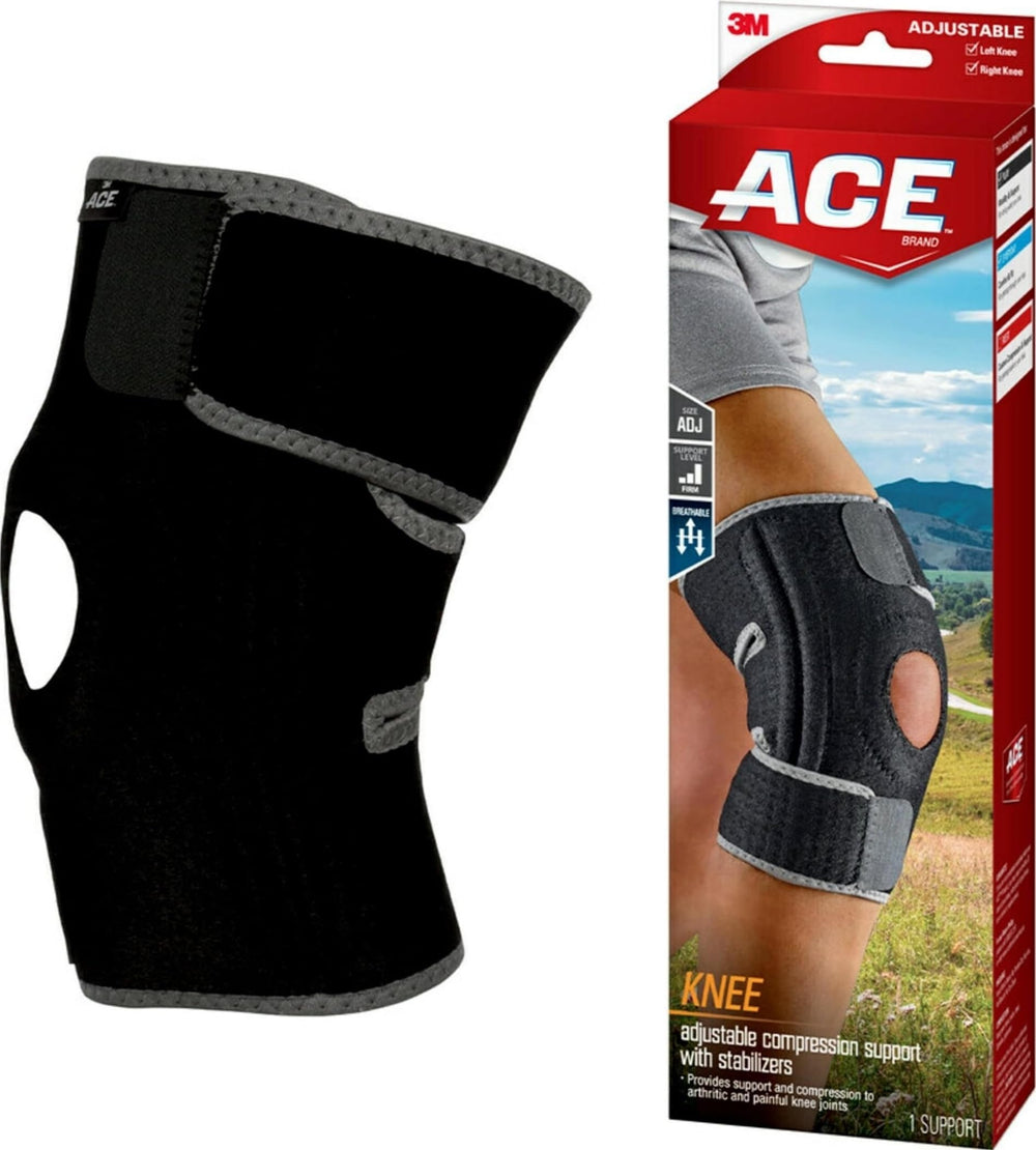 ACE rodillera frontal mostrando diseño y sujeción cómoda