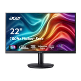 Acer vista frontal del monitor KB220Q mostrando imagen Full HD y claridad