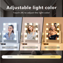 Acoolda iluminación encendida mostrando brillo ajustable para tonos reales