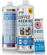 Botella ACTIVE frontal de 32 oz mostrando etiqueta y capacidad, limpieza eficaz