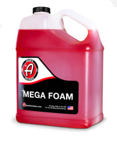 Adam's Polishes galón Mega Foam frontal mostrando envase y marca para lavado eficiente