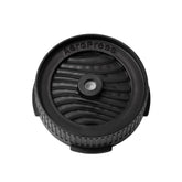 AeroPress tapa Flow Control vista frontal que muestra ajuste seguro y facilidad