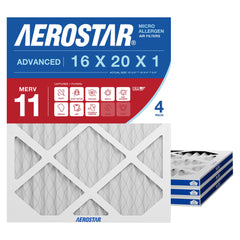 Aerostar frente del empaque mostrando 4 filtros y beneficios de filtrado