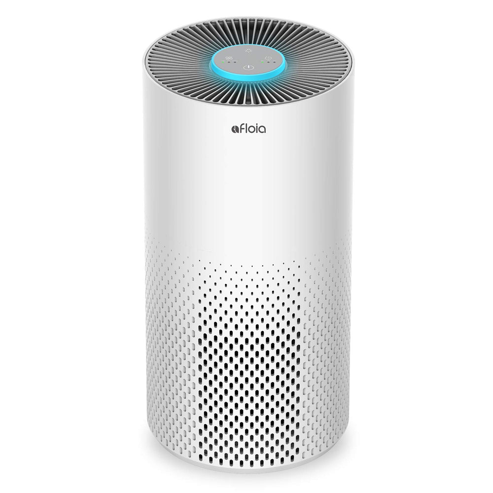 Afloia vista frontal del purificador mostrando diseño moderno y ahorro de espacio