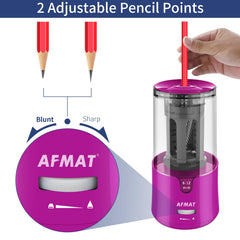 AFMAT primer plano de la cuchilla helicoidal que garantiza afilado uniforme
