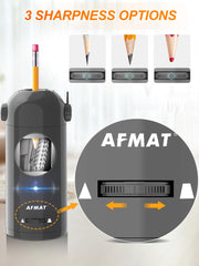 AFMAT en uso manos libres en aulas, afilado automático que protege manos de niños