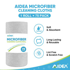 AIDEA textura de microfibra en primer plano mostrando alta absorción