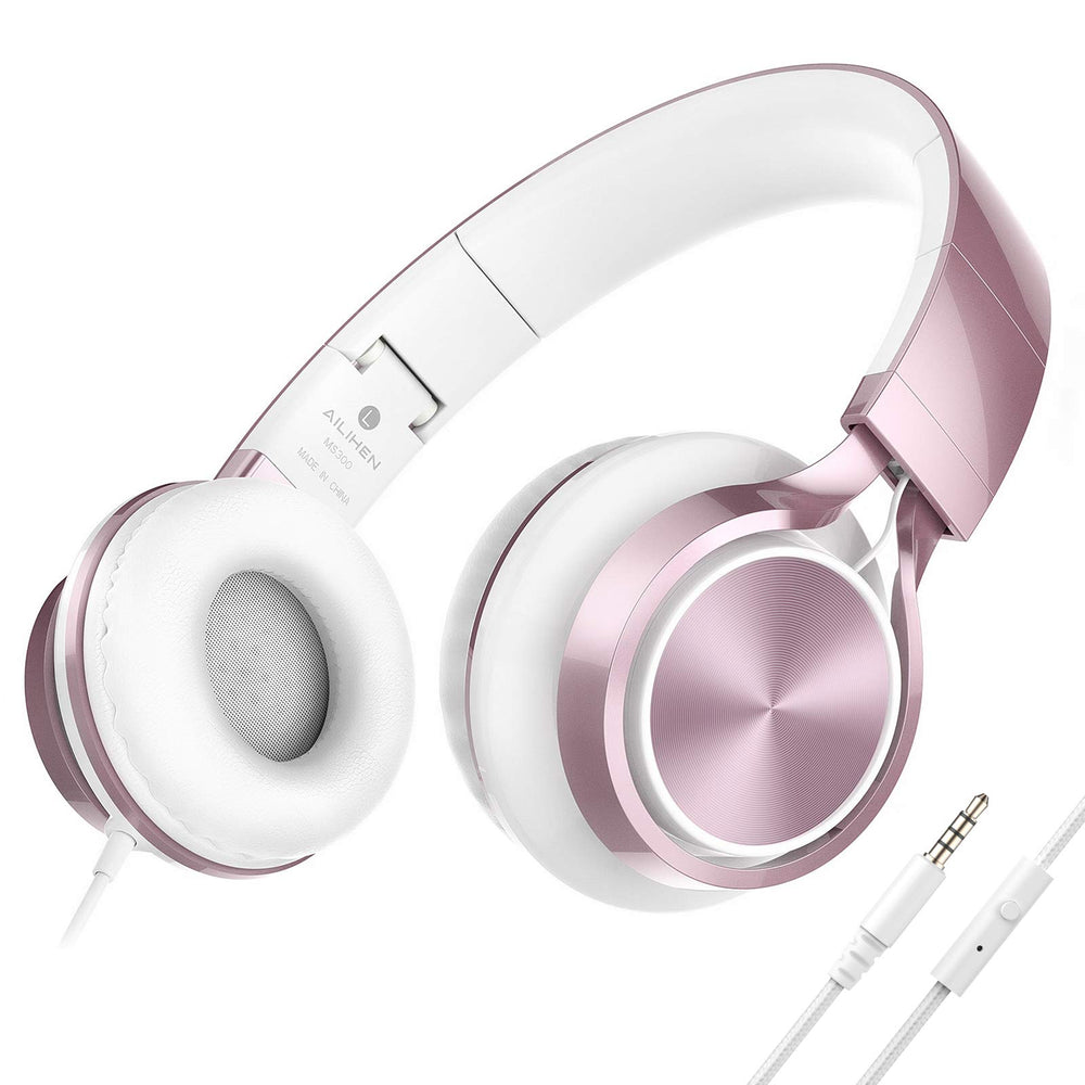 AILIHEN auriculares frontal rose gold con diseño moderno y atractivo
