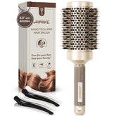 AIMIKE cepillo redondo vista frontal con barril dorado y aspecto profesional