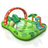 Airefina piscina inflable frontal muestra diseño dinosaurio y diversión segura