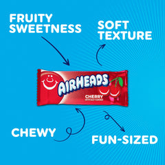 Airheads mini barras dispersas mostrando los distintos sabores para elegir