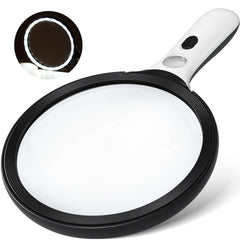 AIXPI lupa frontal con 5 pulgadas y 24 LED para lectura clara