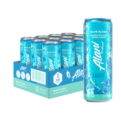 Alani Nu pack de 12 frontal mostrando latas y conveniencia