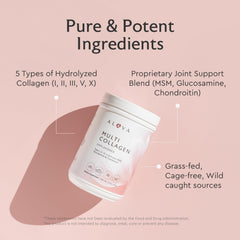 Alaya Naturals detalle de la etiqueta con certificación NSF y lista de ingredientes