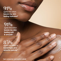 Alba Botanica creamy lotion texture close-up demonstrating rich hydration