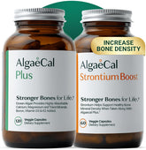 ALGAECAL pack frontal mostrando dos frascos y beneficio de rutina de un mes