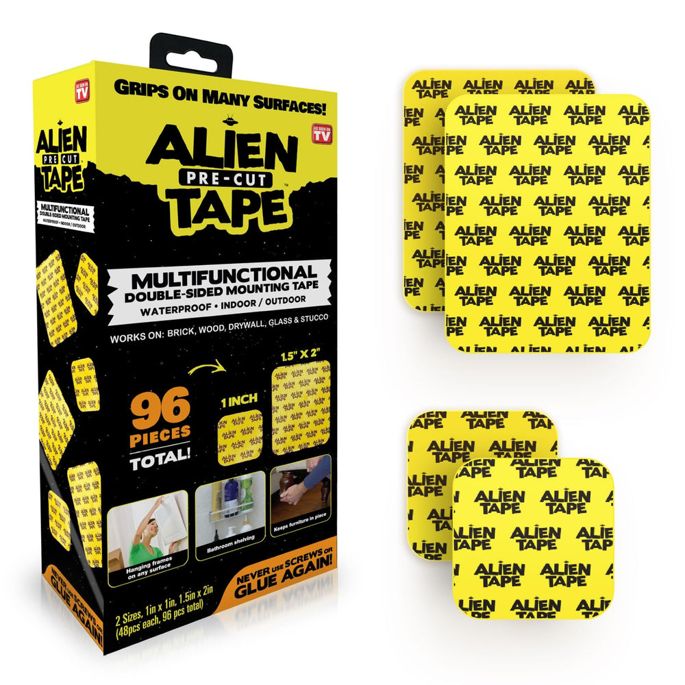 ALIEN TAPE frente del paquete mostrando la cantidad y formato útil