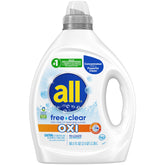 all free clear vista frontal de la botella beneficio limpieza eficaz sin fragancia