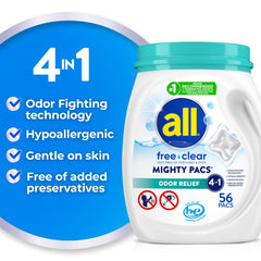 all Mighty Pacs con tapa abierta y tubito, fácil acceso y cierre seguro
