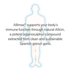 Allimax cápsula en mano para comparar tamaño y facilidad de uso