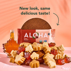 ALOHA primer plano de la textura de la barrita para evidencia de ingredientes reales
