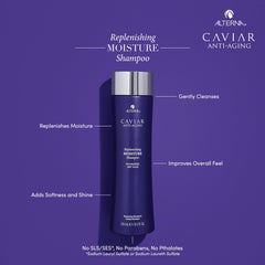 Alterna label close-up highlighting caviar extract and gentle, color-safe formula