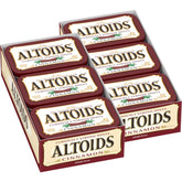 Altoids lata frontal mostrando diseño clásico y fácil transporte