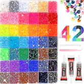 altrjo caja organizadora frontal con 42 compartimentos y tapas para ordenar colores