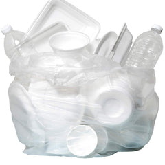 Aluf Plastics bolsa instalada en cesto probada para basura cotidiana