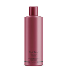 ALURAM envase frontal del champú voluminizador con diseño claro y beneficios