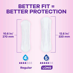 Always Discreet textura de superficie suave para piel sensible y mayor comodidad