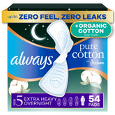 Always Pure Cotton vista frontal del empaque con beneficio de protección