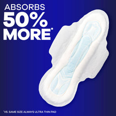 Always Size 5 RapidDRY core detail showing fast absorption benefit