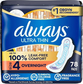 Always Ultra Thin paquete frontal que muestra cantidad y presentación, ideal para noches seguras