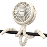 AMACOOL vista frontal del ventilador con clip, portátil y compacto