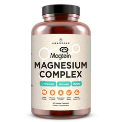 AMANDEAN frontal del empaque mostrando fórmula triple de magnesio y beneficio de absorción