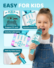 Amazmic micrófono en mano de niño demostrando uso seguro y ergonómico