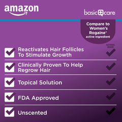Amazon Basic Care aplicación sobre cuero cabelludo demostrando uso seguro y directo